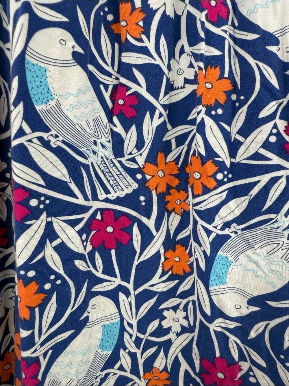 Old Navy Blue Floral Maxi Dress with Orange & Pink Accents - Picture 4 of 16